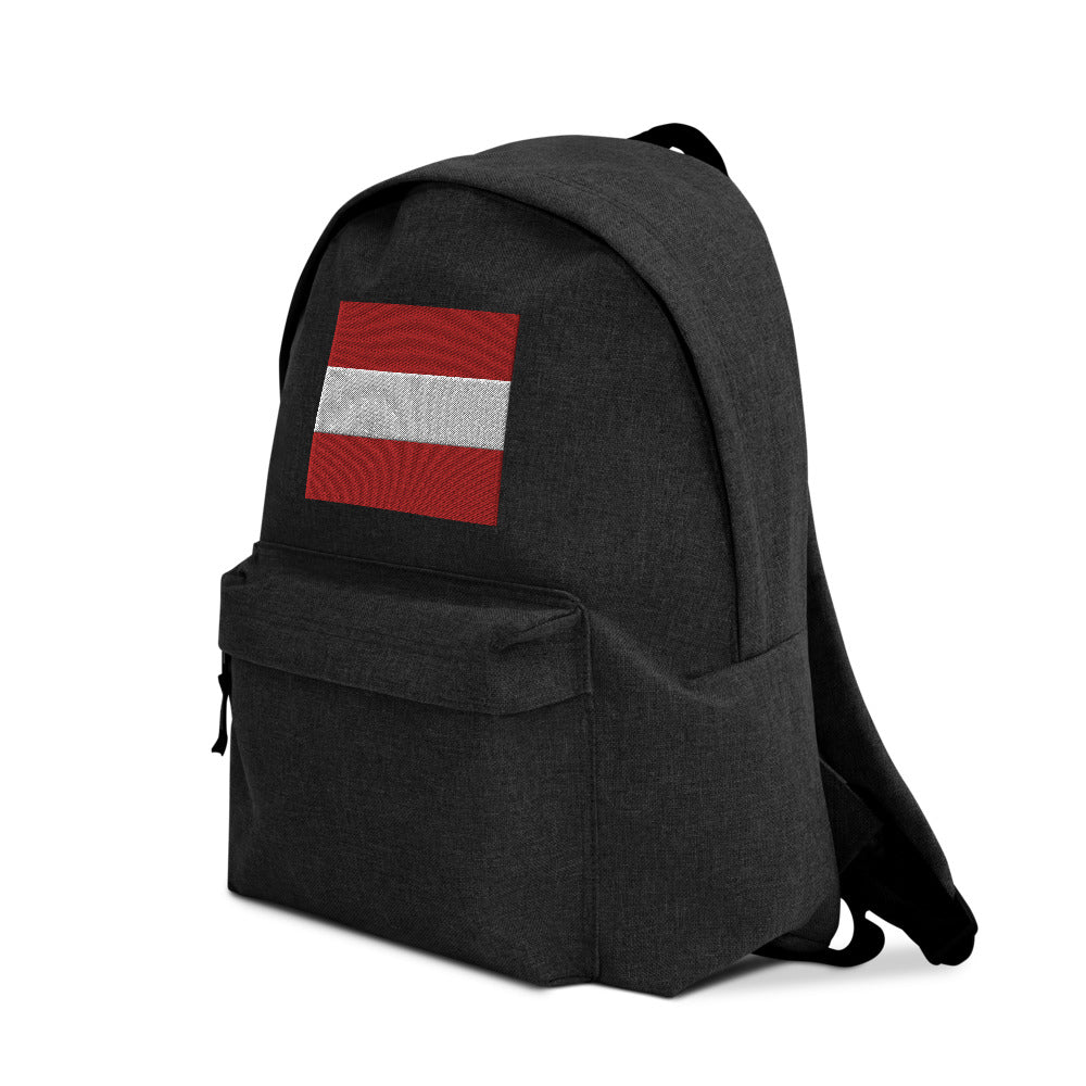 AUSTRIA FLAG Embroidered Backpack