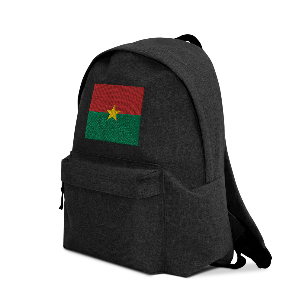 BURKINA FASO FLAG Embroidered Backpack