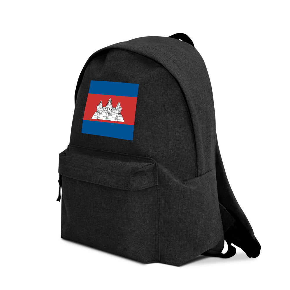 CAMBODIA FLAG Embroidered Backpack