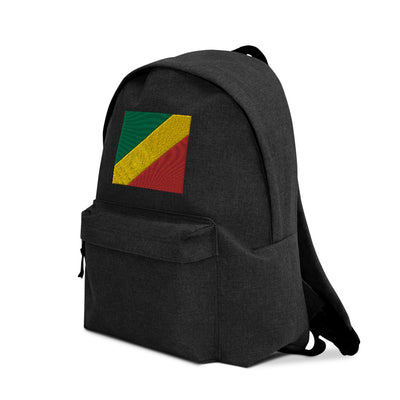 CONGO REPUBLIC FLAG Embroidered Backpack