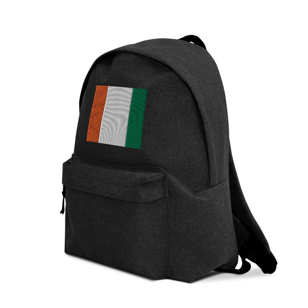 COTE D'IVOIRE FLAG Embroidered Backpack