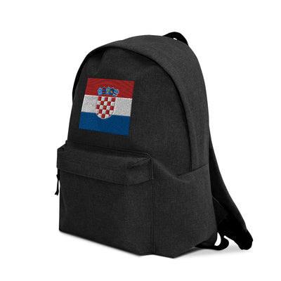 CROATIA FLAG Embroidered Backpack