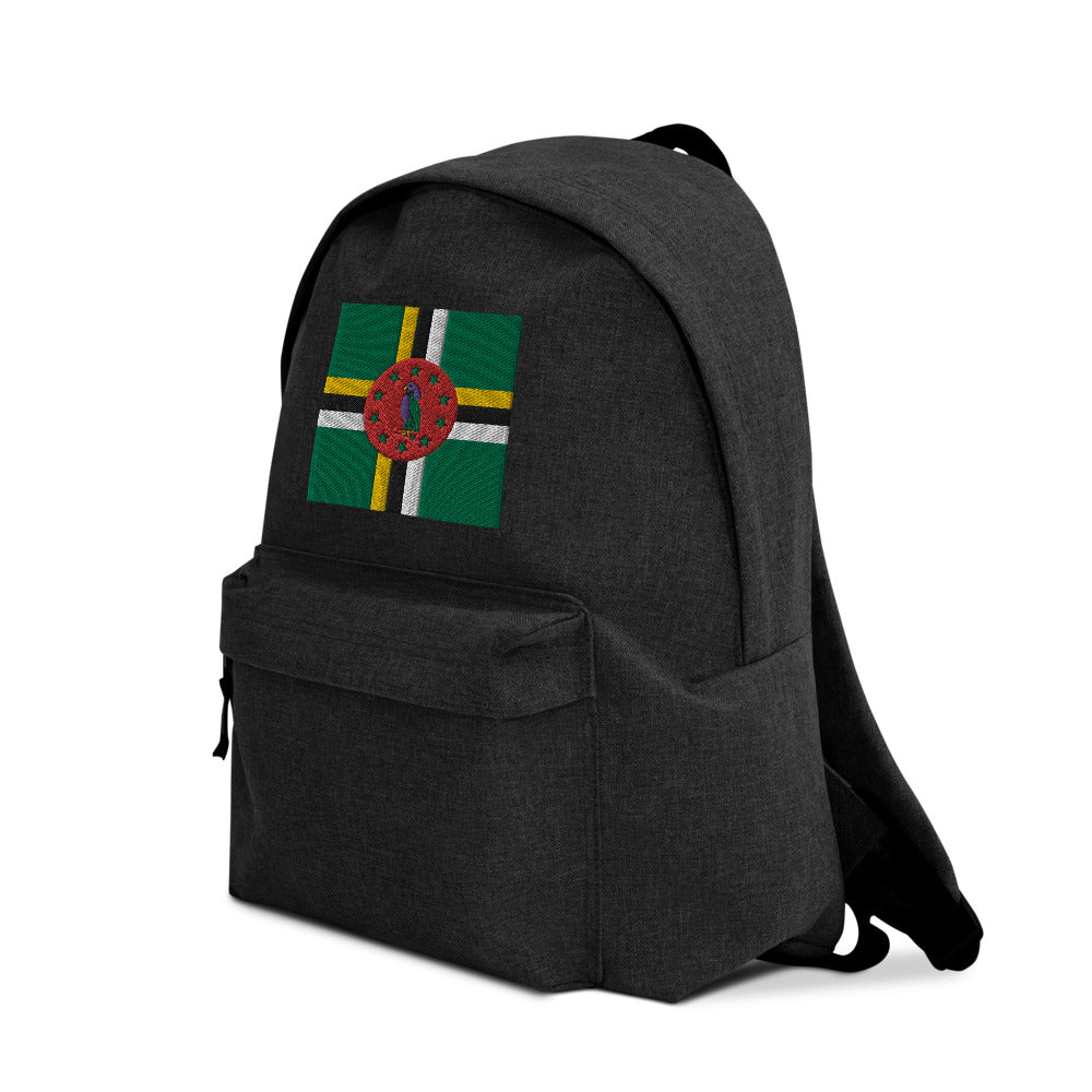 DOMINICA FLAG Embroidered Backpack