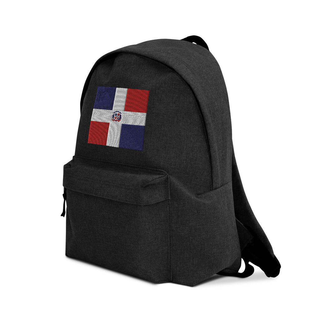 DOMINICAN REPUBLIC FLAG Embroidered Backpack