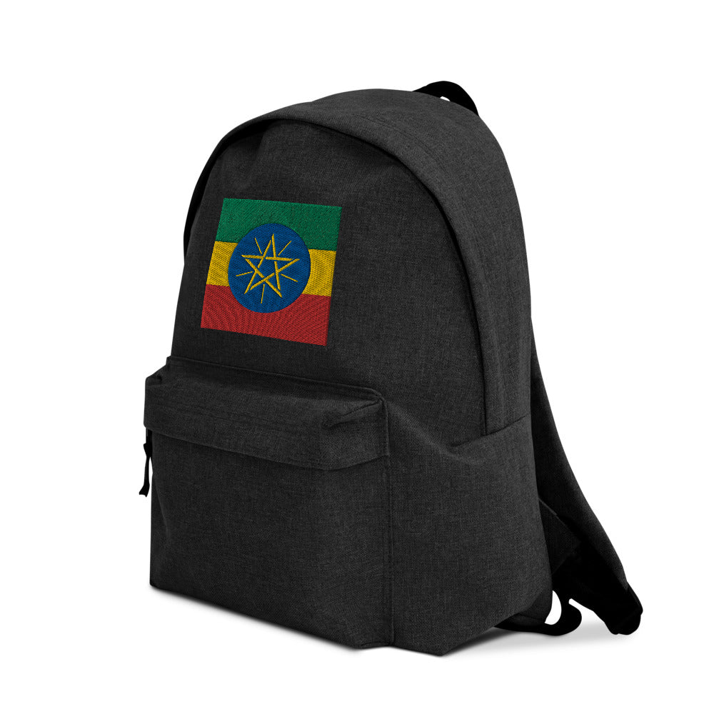 ETHIOPIA FLAG Embroidered Backpack