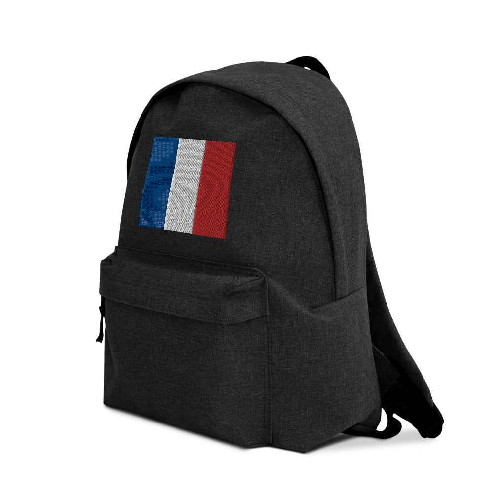 FRANCE FLAG Embroidered Backpack