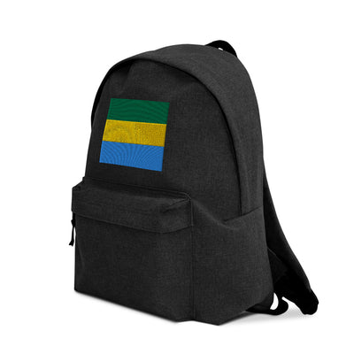 GABON FLAG Embroidered Backpack