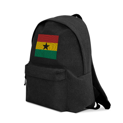 GHANA FLAG Embroidered Backpack