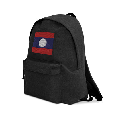 LAOS FLAG Embroidered Backpack