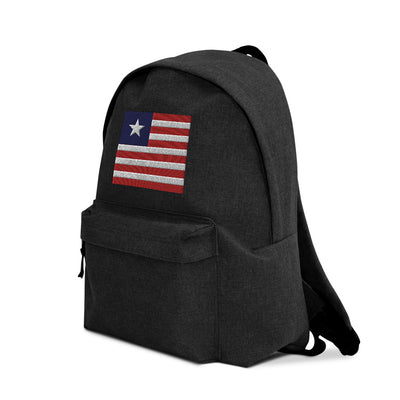 LIBERIA FLAG Embroidered Backpack