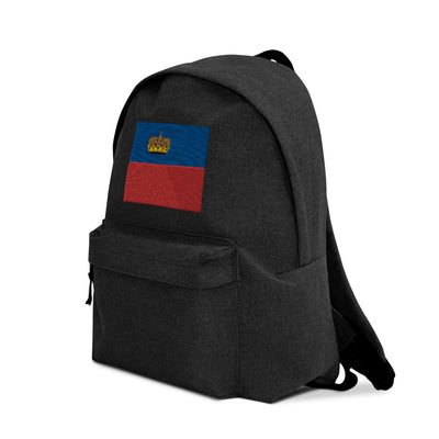 LIECHTENSTEIN FLAG Embroidered Backpack