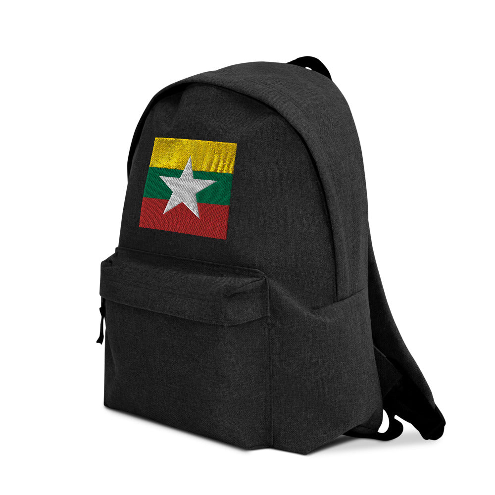 MYANMAR FLAG Embroidered Backpack