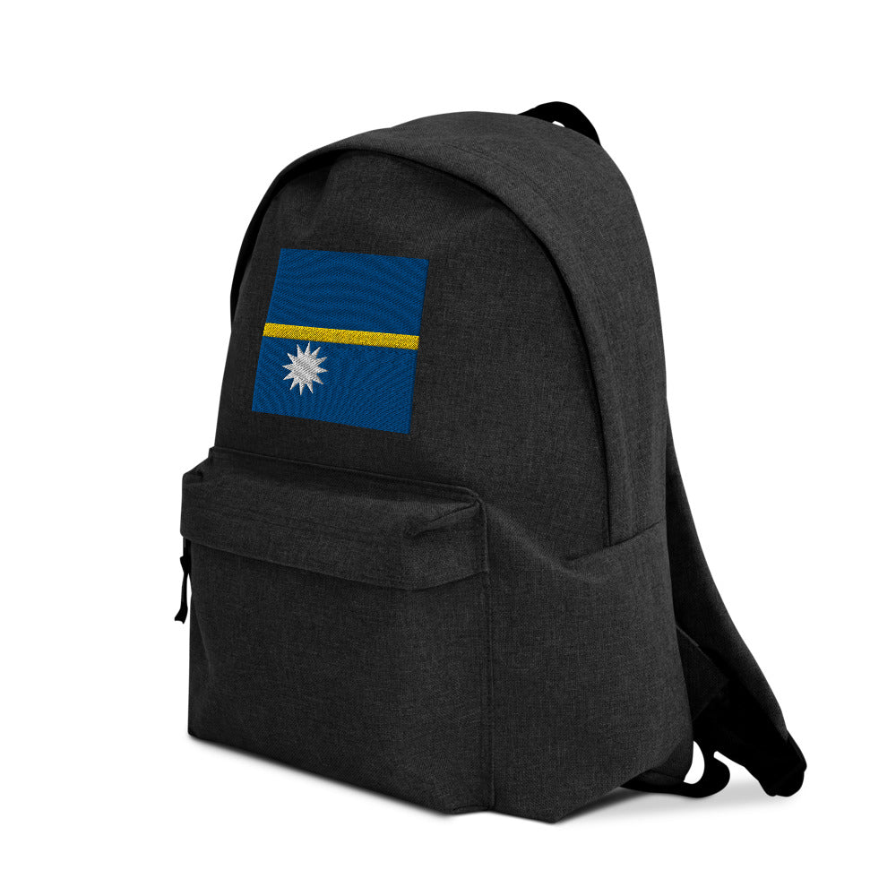 NAURU FLAG Embroidered Backpack