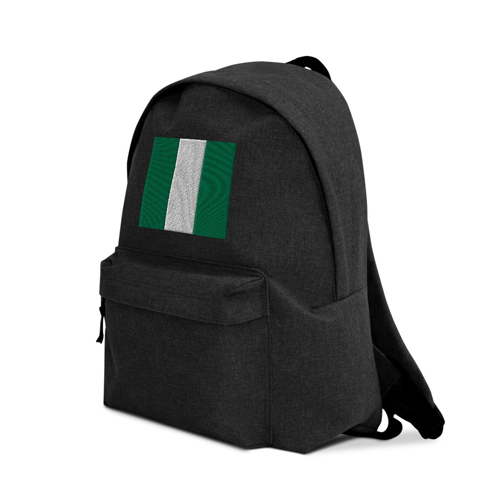 NIGERIA FLAG Embroidered Backpack