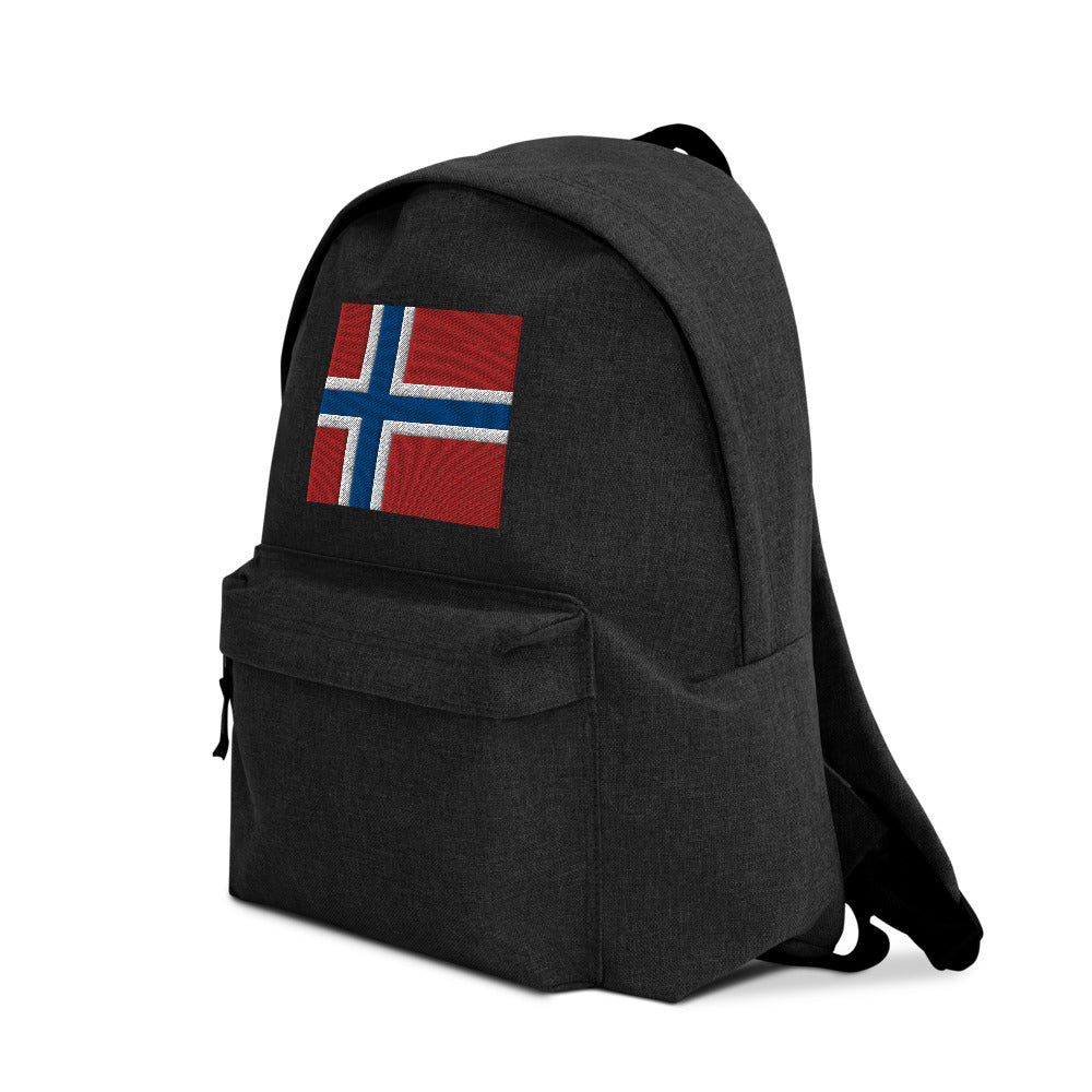 NORWAY FLAG Embroidered Backpack