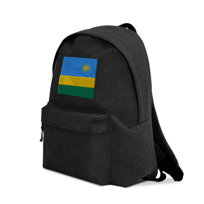 RWANDA FLAG Embroidered Backpack