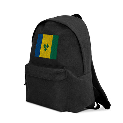 SAINT VINCENT AND THE GRENADINES FLAG Embroidered Backpack