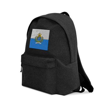 SAN MARINO FLAG Embroidered Backpack