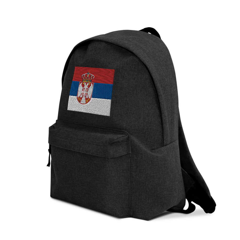 SERBIA FLAG Embroidered Backpack