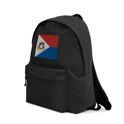 ST. MARTIN FLAG Embroidered Backpack