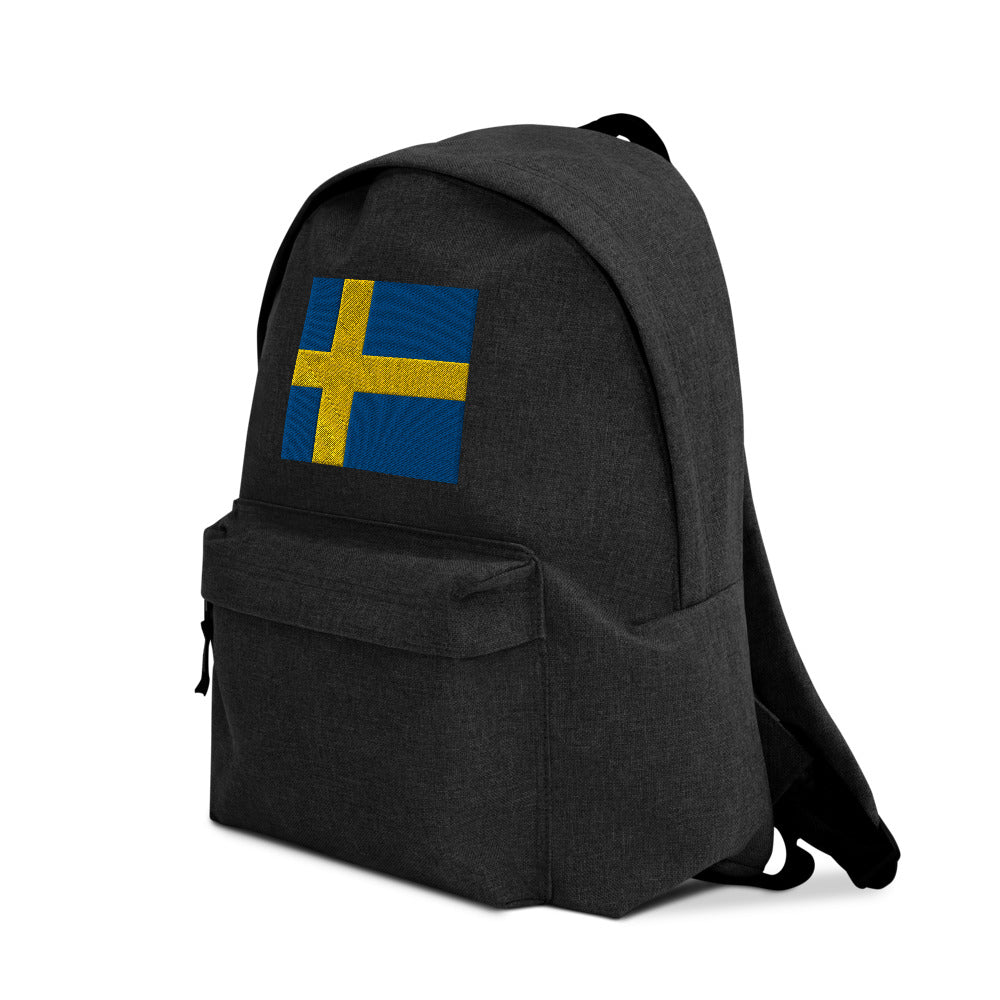 SWEDEN FLAG Embroidered Backpack