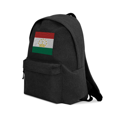 TAJIKISTAN FLAG Embroidered Backpack