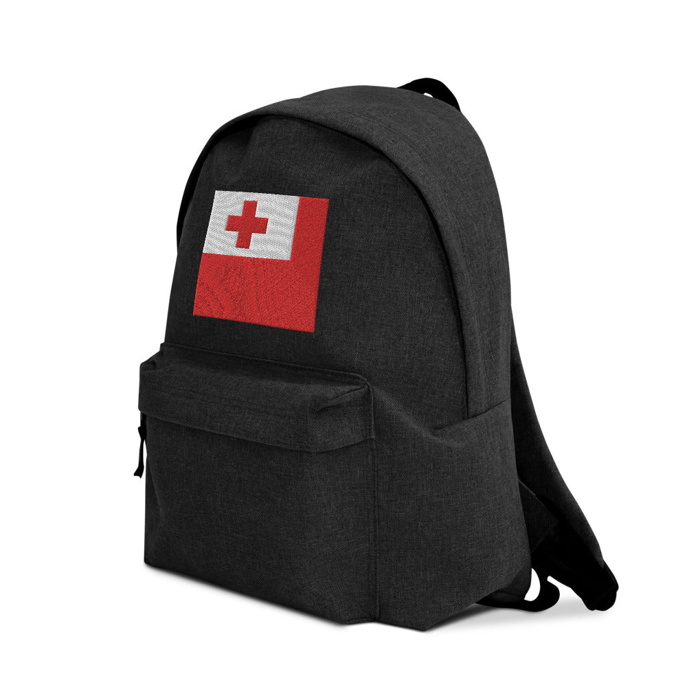 TONGA FLAG Embroidered Backpack