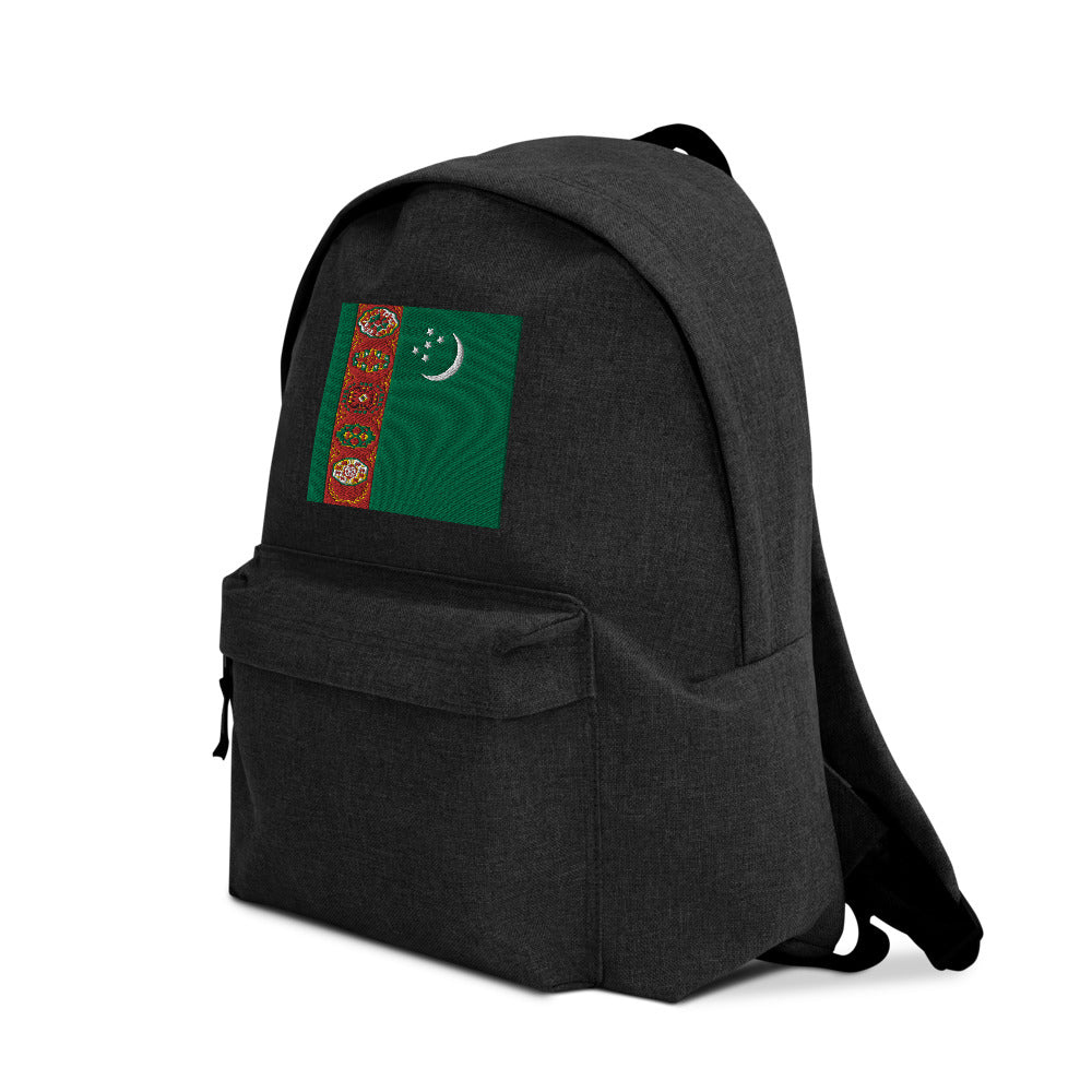 TURKMENISTAN FLAG Embroidered Backpack