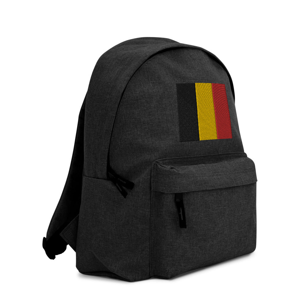 BELGIUM FLAG Embroidered Backpack