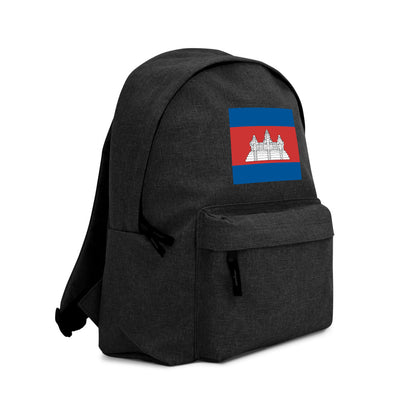 CAMBODIA FLAG Embroidered Backpack