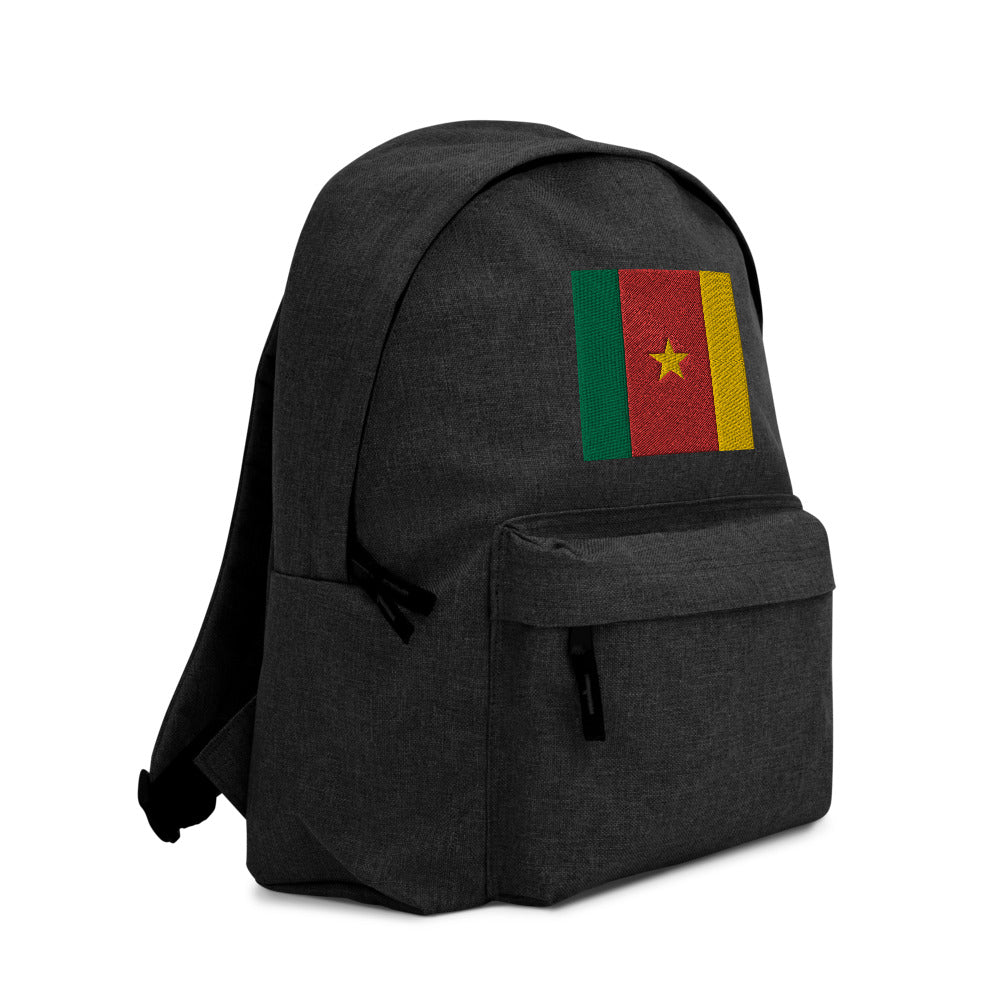 CAMEROON FLAG Embroidered Backpack