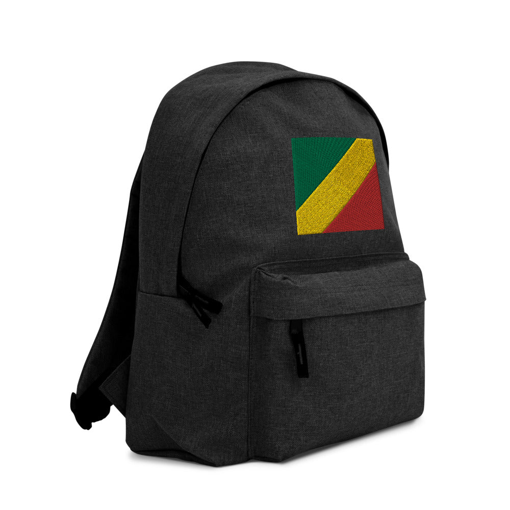 CONGO REPUBLIC FLAG Embroidered Backpack