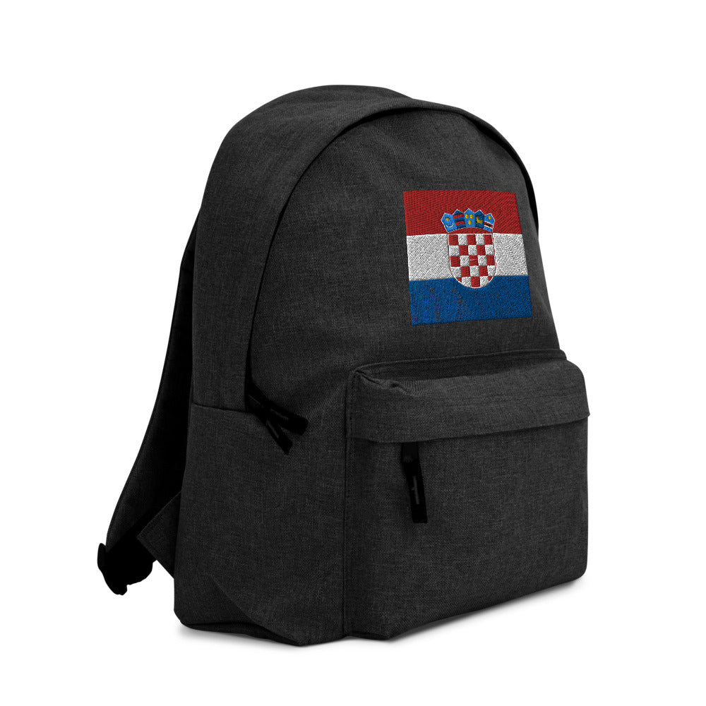 CROATIA FLAG Embroidered Backpack