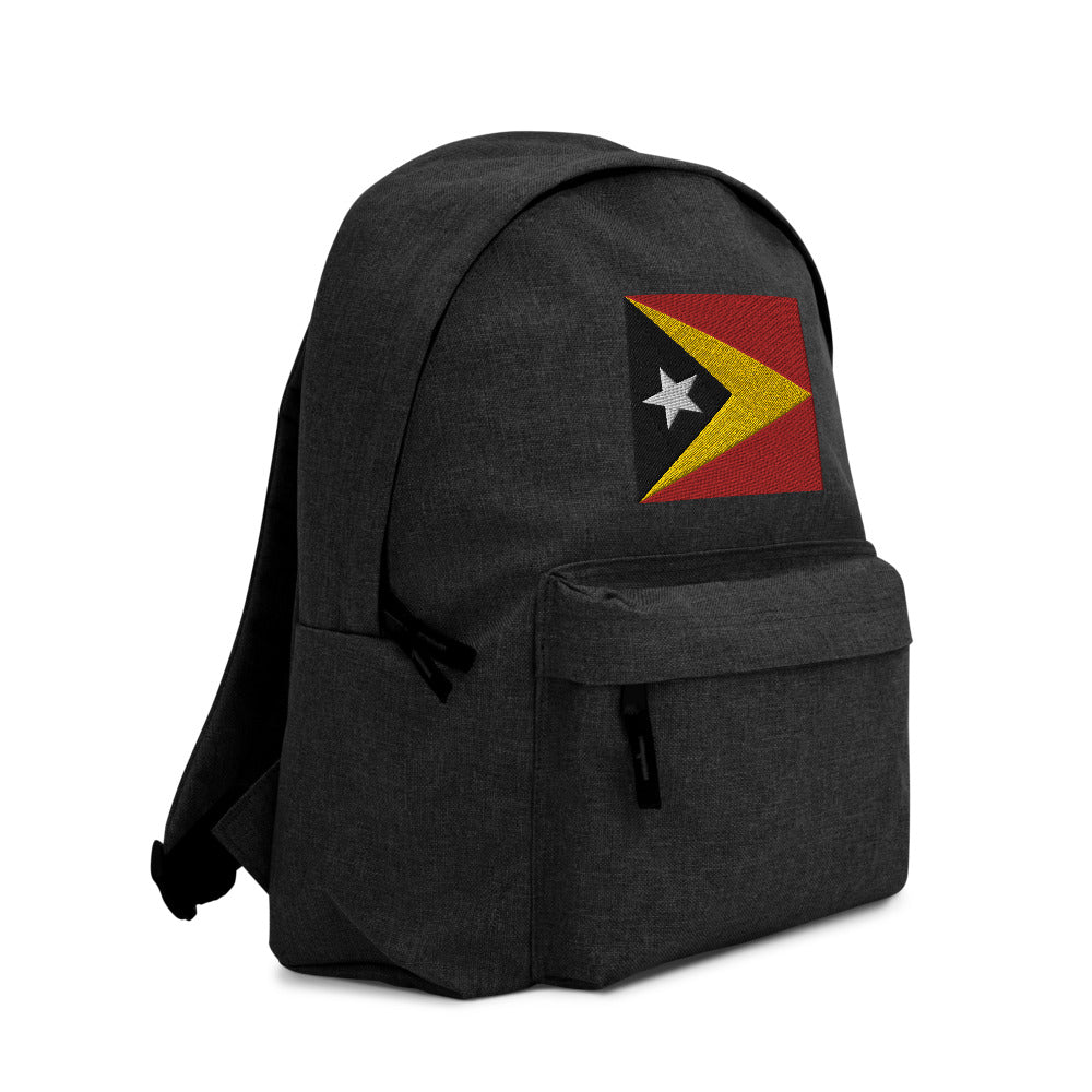 EAST TIMOR FLAG Embroidered Backpack