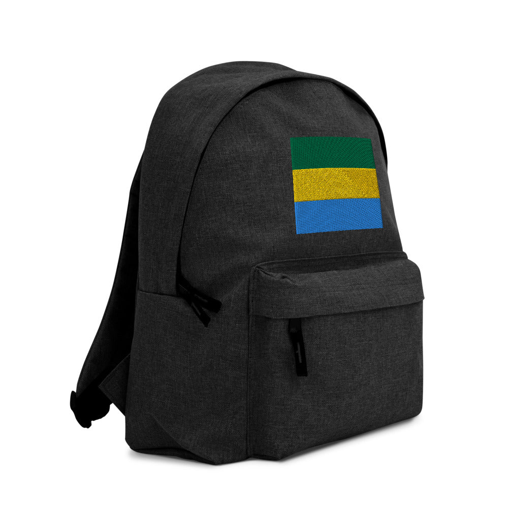 GABON FLAG Embroidered Backpack