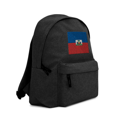 HAITI FLAG Embroidered Backpack