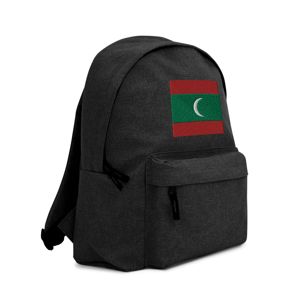 MALDIVES FLAG Embroidered Backpack