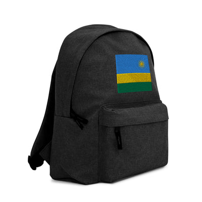 RWANDA FLAG Embroidered Backpack