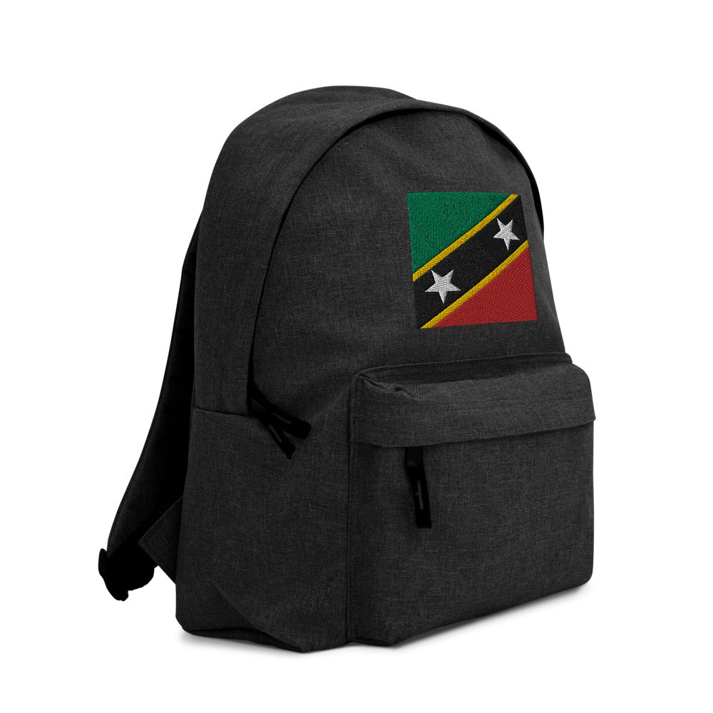 SAINT KITTS AND NEVIS FLAG Embroidered Backpack