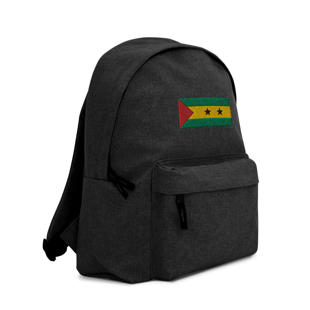 SAO TOME AND PRINCIPE FLAG Embroidered Backpack