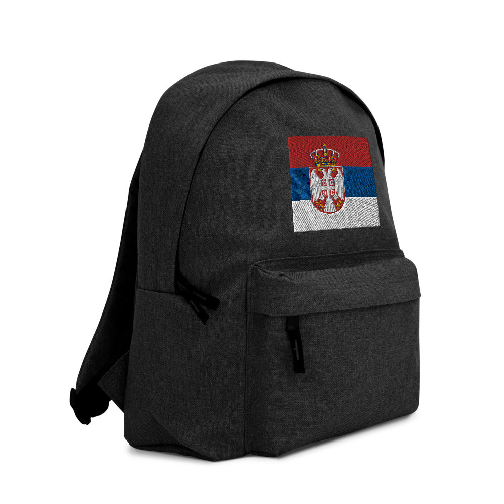 SERBIA FLAG Embroidered Backpack