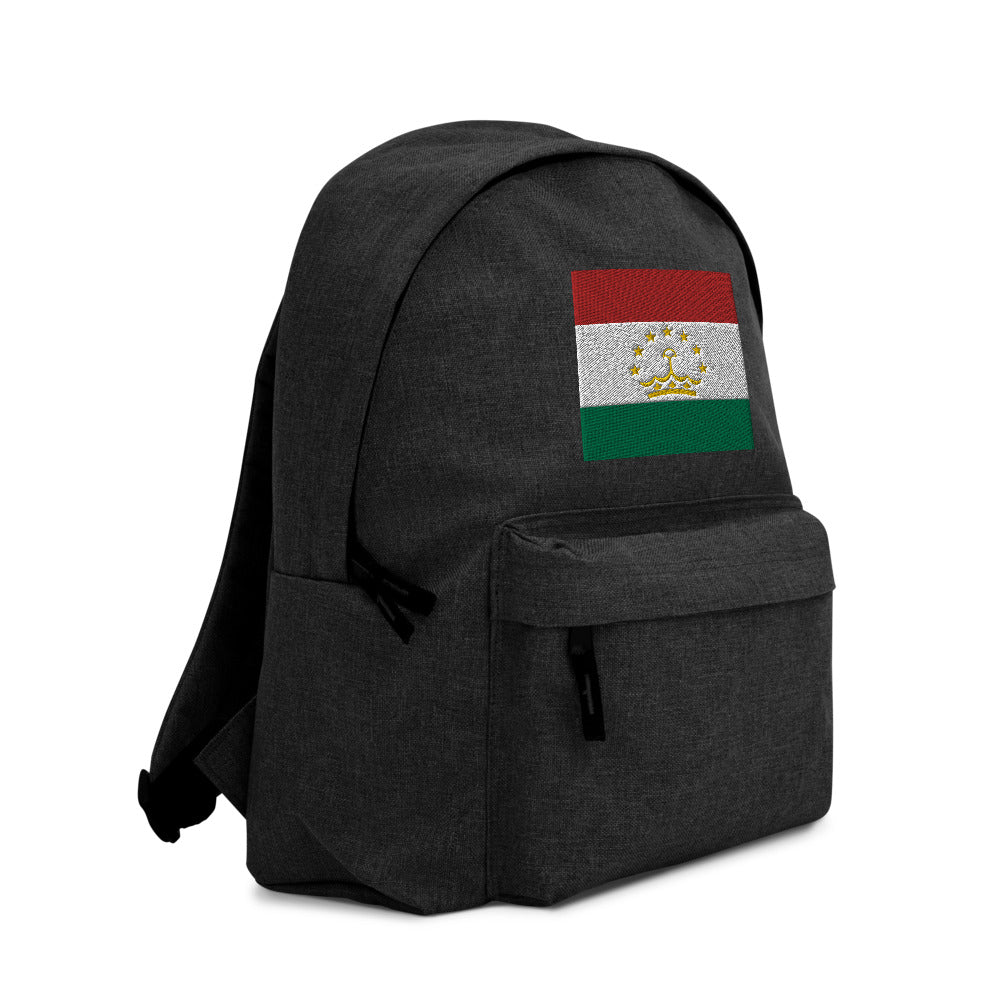 TAJIKISTAN FLAG Embroidered Backpack