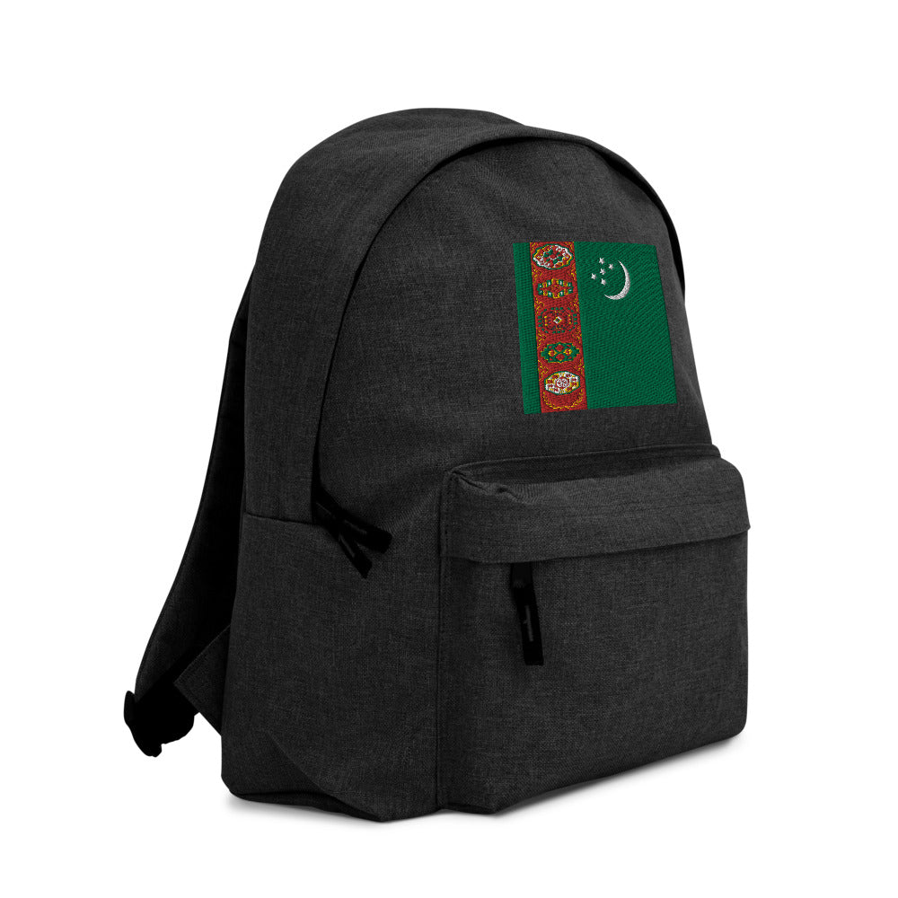 TURKMENISTAN FLAG Embroidered Backpack