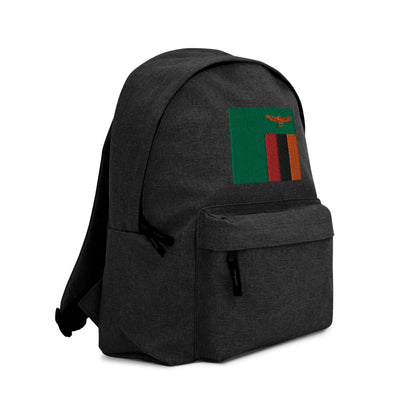 ZAMBIA FLAG Embroidered Backpack