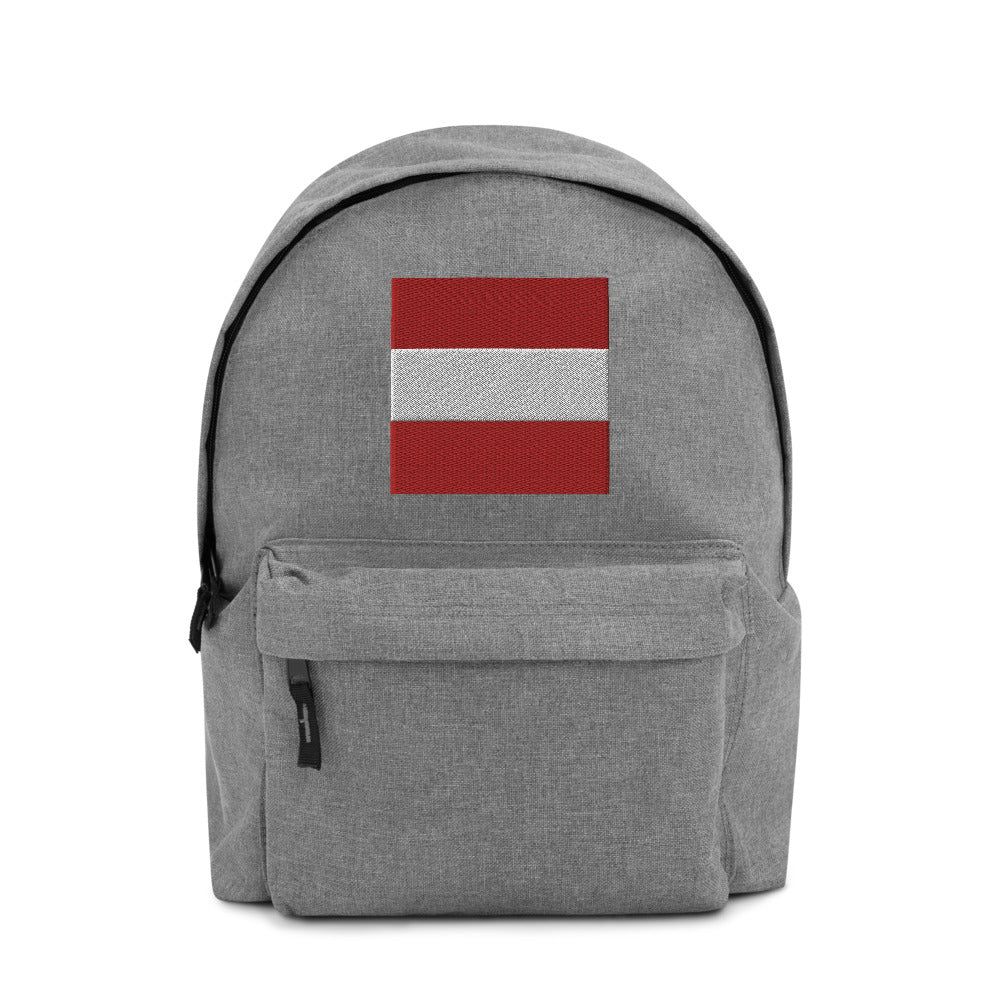 AUSTRIA FLAG Embroidered Backpack