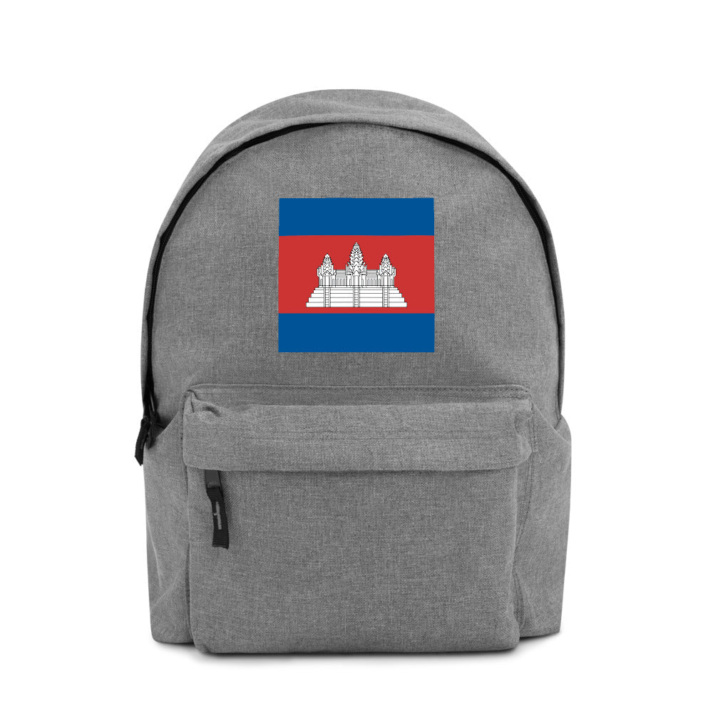 CAMBODIA FLAG Embroidered Backpack