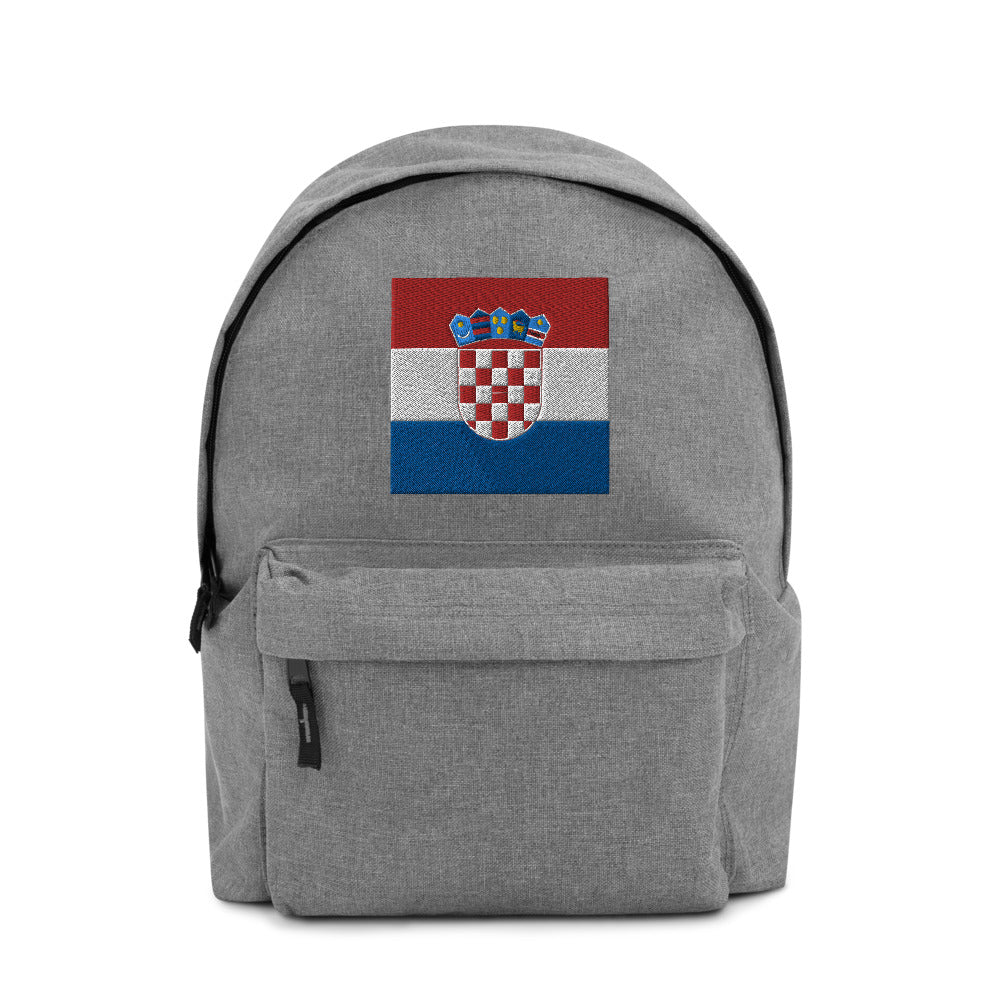 CROATIA FLAG Embroidered Backpack