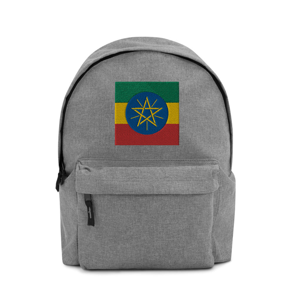 ETHIOPIA FLAG Embroidered Backpack