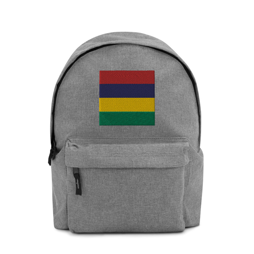 MAURITIUS FLAG Embroidered Backpack