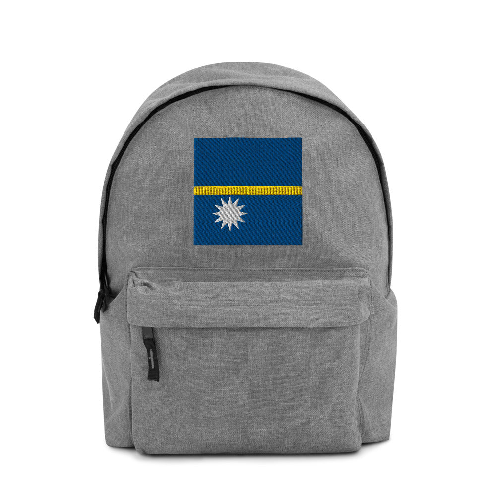 NAURU FLAG Embroidered Backpack